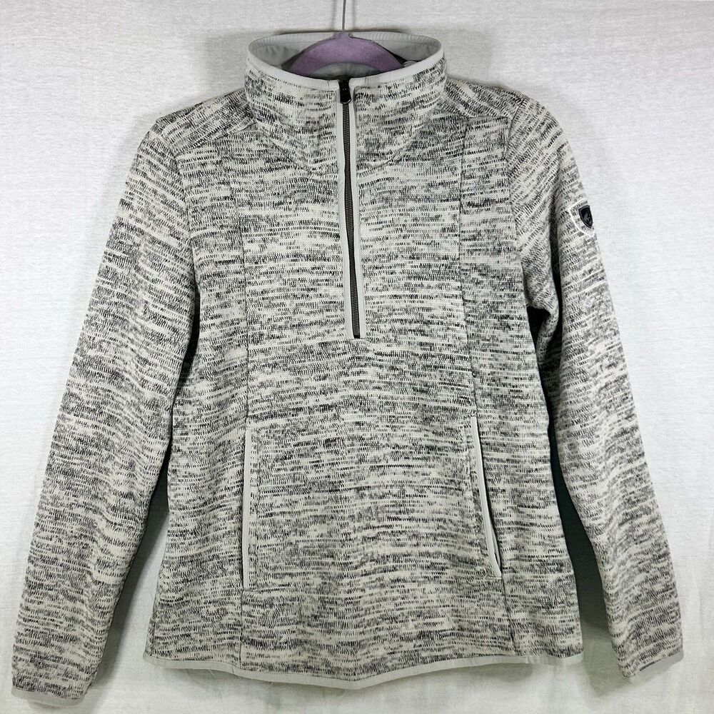 KUHL Ascendyr 1/4 Zip Fleece Pullover Sweatshirt Outdoor Hiking Women’s Med Gray